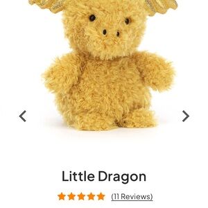 Jellycat Yellow Plush Dragon